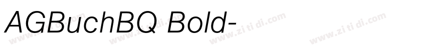 AGBuchBQ Bold字体转换 AGBuchBQ Bold字体转换